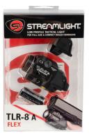 Streamlight TLR-8 A with Red Laser Clear LED 500 Lumens CR123A Lithium Battery Black Aluminum High/Low Switch - 69414