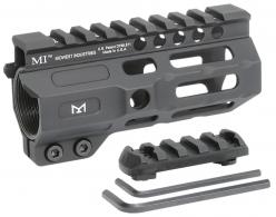 Midwest Industries Combat Black Hardcoat Anodized 6061-T6 Aluminum 4.50" Picatinny/M-LOK - MICRM45