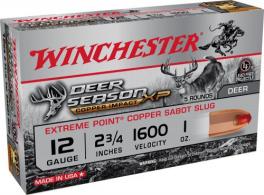 Winchester Deer Season XP Copper Impact Slug 12 Gauge Ammo 5 Round Box