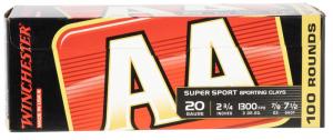 Winchester Ammo AA Sporting Clay 20 Gauge 2.75" 7/8 oz 7.5 Shot 100 Bx/ 2 Cs (Value Pack) - AASC207VP
