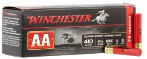 Winchester Ammo AA Sporting Clay .410 GA/.45 LC 2.50" 1/2 oz 8 Round 75 Bx/ 2 Cs (Value Pack) - AASC418D Winchester Ammo AA Sporting Clay .410 GA/.45 LC 2.50" 1/2 oz 8 Round 75 Bx/ 2 Cs (Value Pack) - AASC418D