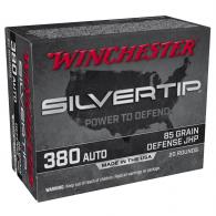 Winchester Silvertip Jacket Hollow Point 380 ACP Ammo 85gr 20 Round Box - W380ST Winchester Silvertip Jacket Hollow Point 380 ACP Ammo 85gr 20 Round Box - W380ST