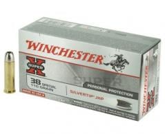 Winchester Ammo Silvertip 38 Special 110 gr Silvertip Jacket Hollow Point 20rd box - W38ST Winchester Ammo Silvertip 38 Special 110 gr Silvertip Jacket Hollow Point 20rd box - W38ST