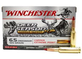 Winchester Ammo Deer Season XP Copper Impact 6.5 CRD 125 gr Copper Extreme Point 20 Bx/10 Cs - X65DSLF