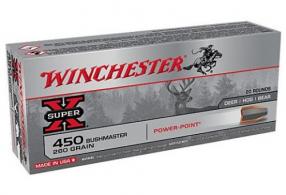 Winchester Super X Power-Point Soft Point 450 Bushmaster Ammo 20 Round Box - X4501 Winchester Super X Power-Point Soft Point 450 Bushmaster Ammo 20 Round Box - X4501