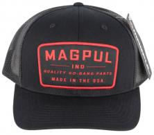 Magpul MAG1102-001 Go Bang Trucker Hat Black/Red Adjustable Snapback OSFA Structured - 950