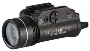 Streamlight TLR-1 HL Weapon Light with Dual Remote Kit White 1000 Lumens CR123A Lithium Battery Black Aluminum - 69889