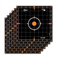 Allen EZ Aim Splash Self-Adhesive Paper 8" x 8" Sight-In Grid Black/Orange 6 Per Pack - 15301