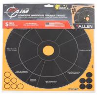 Allen EZ Aim Splash Self-Adhesive Paper 12" x 12" Circle Black/Orange 5 Pack