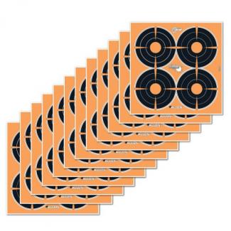 Allen EZ Aim Splash Self-Adhesive Paper 3" Bullseye Black/Orange 12 Per Pack