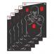 Allen EZ Aim Splash Non-Adhesive Paper 12" x 18" Silhouette/Bad Guy Black/Red 5 Pack - 15249