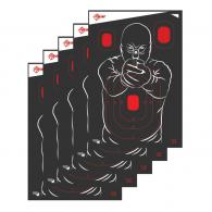 Allen EZ Aim Splash Non-Adhesive Paper 12" x 18" Silhouette/Bad Guy Black/Red 5 Pack - 15249 Allen EZ Aim Splash Non-Adhesive Paper 12" x 18" Silhouette/Bad Guy Black/Red 5 Pack - 15249
