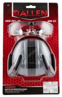 Allen Passive Muff & Eye Protection Combo 23 dB Over the Head Gray Ear Cups with Black Headband Muffs, Clear Lens with Blac - 2229