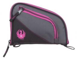 Allen Ruger Tucson Women's Handgun Case Up to 8" Black/Gray w/Orchid Accents Knit - 27409