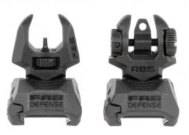 FAB Defense Front/Rear Flip Up Sights AR-15, M4, M16 Folding Black - FX-FRBSKIT