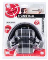 Radians R-3200 Dual Mic Electronic Muff 23 dB Over the Head Black Ear Cups w/Gray Accents w/Black Head Band