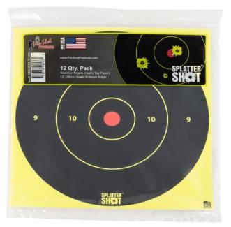 Pro-Shot SplatterShot Adhesive Paper 12" Bullseye Black/Green 12 Per Pack