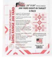 Pro-Shot Rifle Sight-In Paper 23" x 35" Diamond Red/White 5 Pack - RSI-200YT-5PK
