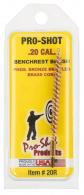 Pro-Shot Rifle Bore Brush 20 Cal Brass Core Bronze Bristle - 20R