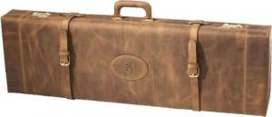 BROWNING LUGGAGE CASE O/U TO 34" BBL DISTRESSED LEATHR BRN - 1424208408