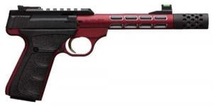 Browning Buck Mark Plus Vision .22 LR 5.87" 10+1 Red Frame, Red Slide And Red Vision Barrel, UFX Rubber Overmolded Gri - 051563490 Browning Buck Mark Plus Vision .22 LR 5.87" 10+1 Red Frame, Red Slide And Red Vision Barrel, UFX Rubber Overmolded Gri - 051563490