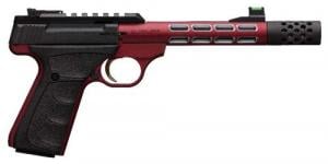 Browning Buck Mark Plus Vision .22 LR 5.87" 10+1 Red Frame, Red Slide And Red Vision Barrel, UFX Rubber Overmolded Gri - 051563490