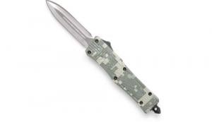 Cobra Tec Knives CTK-1 Dagger 2.75" Plain D2 Steel Winter Digi Camo Aluminum Handle OTF - SADCCTK1SDAGNS