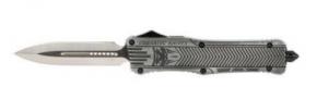 Cobra Tec Knives CTK-1 Large 3.75" Dagger Plain D2 Steel Stonewashed Aluminum Handle OTF - LSWCTK1LFAGNS