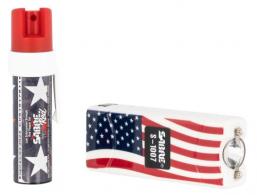 Sabre USA Stun Gun & Pepper Gel Combo 12 ft USA Flag