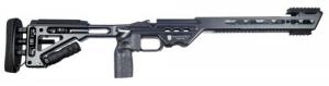 MasterPiece Arms Comp Chassis MPA w/V-Bedding & Adjustable Cheek Riser Black Cerakote Aluminum for Remingt - COMPCHASSISREMLABLK20