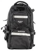 RUKX GEAR Survivor Backpack 600D Polyester 20" x 11" x 10" Black