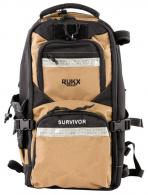 RUKX GEAR Survivor Backpack 600D Polyester 20" x 11" x 10" Tan - ATICTSURT