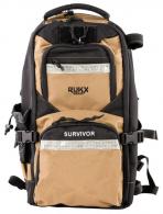 RUKX GEAR Survivor Backpack 600D Polyester 20" x 11" x 10" Tan - ATICTSURT RUKX GEAR Survivor Backpack 600D Polyester 20" x 11" x 10" Tan - ATICTSURT