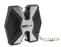 AccuSharp Diamond Pro 2-Step Fine, Coarse Diamond, Ceramic Sharpener Aluminum Handle Black/White - 017C AccuSharp Diamond Pro 2-Step Fine, Coarse Diamond, Ceramic Sharpener Aluminum Handle Black/White - 017C