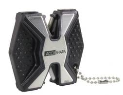 AccuSharp Diamond Pro 2-Step Fine, Coarse Diamond, Ceramic Sharpener Aluminum Handle Black/White - 017C AccuSharp Diamond Pro 2-Step Fine, Coarse Diamond, Ceramic Sharpener Aluminum Handle Black/White - 017C