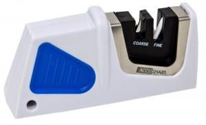 AccuSharp Pull-Through Sharpener Fine Diamond Tungsten Carbine Sharpener Plastic Handle Blue/White - 080C AccuSharp Pull-Through Sharpener Fine Diamond Tungsten Carbine Sharpener Plastic Handle Blue/White - 080C