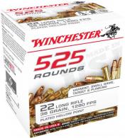 Winchester Ammo USA 22 LR 36 gr Copper Plated Hollow Point (CPHP) 525 Bx/10 Cs (Bulk) - 22LR525HP