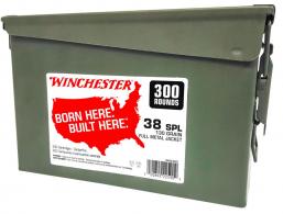 Winchester Ammo USA 38 Special 130 gr Full Metal Jacket (FMJ) 300 Bx/2 Cs (Ammo Can) - WW38C Winchester Ammo USA 38 Special 130 gr Full Metal Jacket (FMJ) 300 Bx/2 Cs (Ammo Can) - WW38C