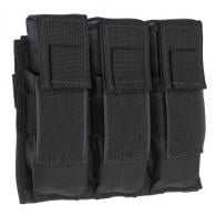 TACSHIELD (MILITARY PROD) Universal Triple Pistol Mag Pouch Black 1000D Nylon