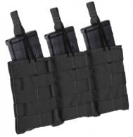 TACSHIELD (MILITARY PROD) Speed Load Triple Pistol Mag Pouch Black 1000D Nylon - T3608BK