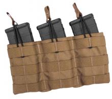 TACSHIELD (MILITARY PROD) Speed Load Triple Rifle Mag Pouch Coyote 1000D Nylon - T3508CY