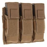 TACSHIELD (MILITARY PROD) Universal Triple Pistol Mag Pouch Coyote 1000D Nylon - T3603CY