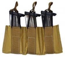 TACSHIELD (MILITARY PROD) Speed Load Triple Pistol Mag Pouch Coyote 1000D Nylon - T3608CY TACSHIELD (MILITARY PROD) Speed Load Triple Pistol Mag Pouch Coyote 1000D Nylon - T3608CY
