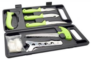 HME HME-KN-8HDK Deluxe Hunt Dressing Kit 9.40"/8.60"/8.50"/8.64" Stainless Steel Caper/Gut Hook/Boning Knife/Bone Saw/Rib Spread - HMEKN8HDK HME HME-KN-8HDK Deluxe Hunt Dressing Kit 9.40"/8.60"/8.50"/8.64" Stainless Steel Caper/Gut Hook/Boning Knife/Bone Saw/Rib Spread - HMEKN8HDK