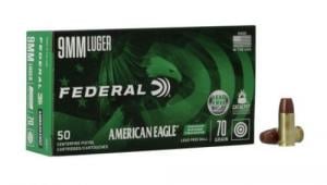 Federal American Eagle IRT Lead Free Full Metal Jacket 9mm Ammo 50 Round Box - AE9LF1