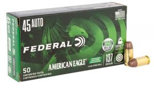 Federal American Eagle IRT Lead Free Full Metal Jacket 45 ACP Ammo 140gr 50 Round Box - AE45LF1 Federal American Eagle IRT Lead Free Full Metal Jacket 45 ACP Ammo 140gr 50 Round Box - AE45LF1