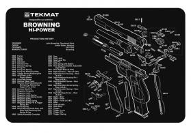 TekMat Original Cleaning Mat Browning Hi-Power Parts Diagram 11" x 17" - TEKR17BROWNINGHP TekMat Original Cleaning Mat Browning Hi-Power Parts Diagram 11" x 17" - TEKR17BROWNINGHP