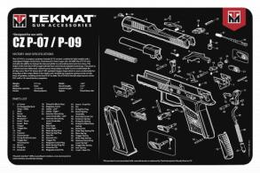 TekMat CZ P07/P09 Cleaning Mat Black/White Rubber 17" Long CZ P07/P09 Parts Diagram - 1028 TekMat CZ P07/P09 Cleaning Mat Black/White Rubber 17" Long CZ P07/P09 Parts Diagram - 1028