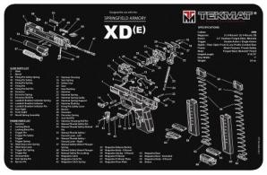 TekMat Original Cleaning Mat Springfield XDE Parts Diagram 11" x 17" - TEKR17XDE