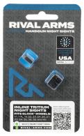 Rival Arms For Glock 17 MOS, 19 MOS Green/White Tritium Handgun Sights
 - RA4B231G